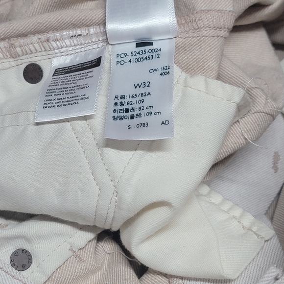 Levis Women's Off White Ivory Made & Crafted Japanese Column Pants Jeans Size 32 - Picture 7 of 8